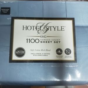 King Blue 1100 Hotel Style Collection Sheet Set